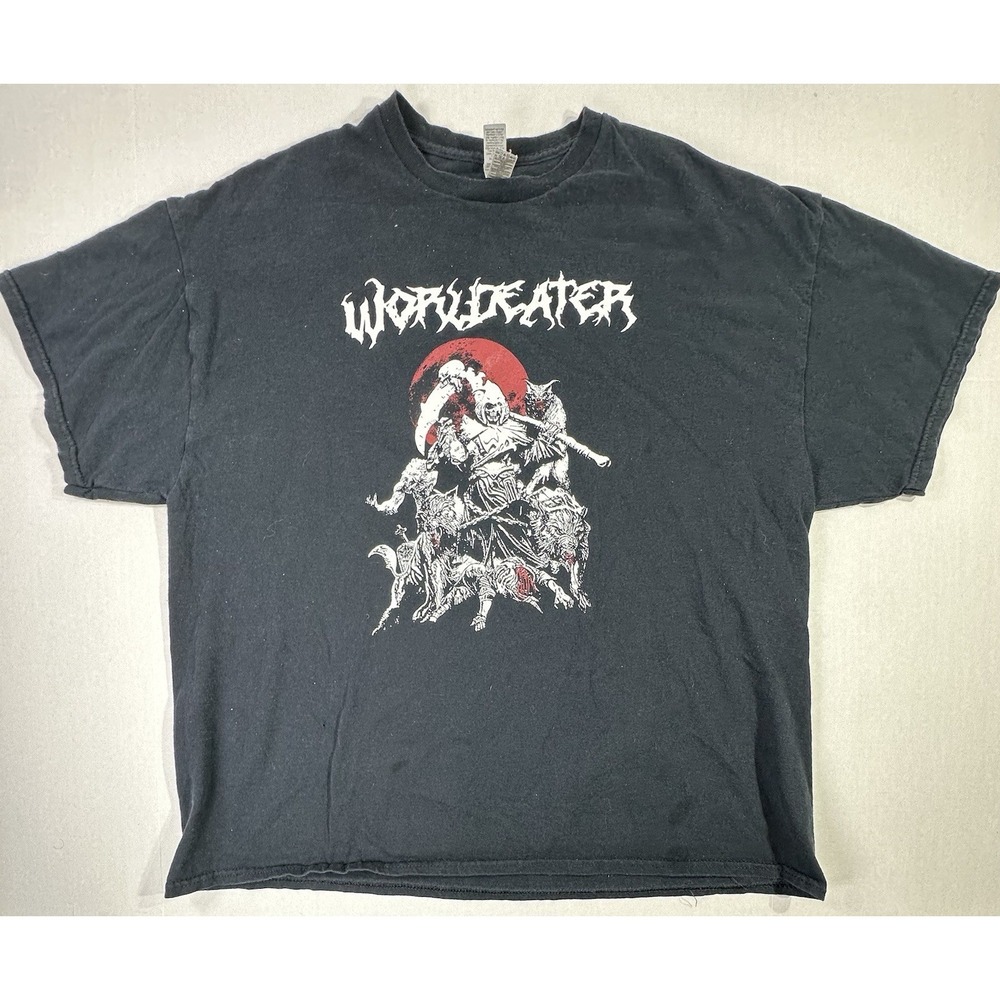 WORLDEATER Band T-Shirt Black Red Graphic Tee Metal Hardcore Size 2XL